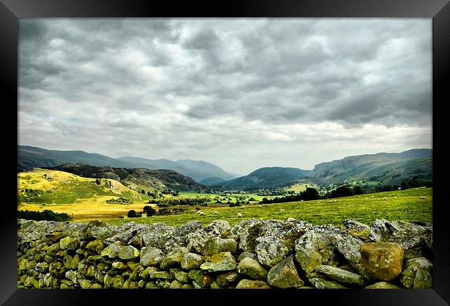  A Lake District Stroll On A Cloudy Day Framed Print by pristine_ images