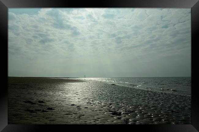  silloth solway beach walk Framed Print by pristine_ images