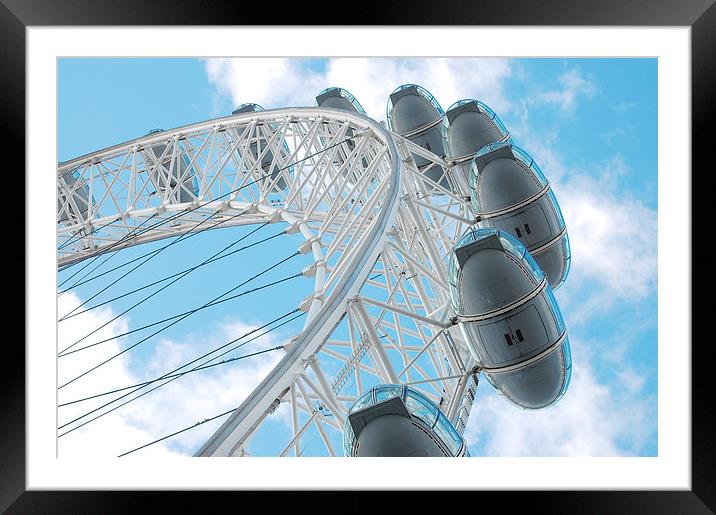  A Cloudy London Eye Framed Mounted Print by pristine_ images