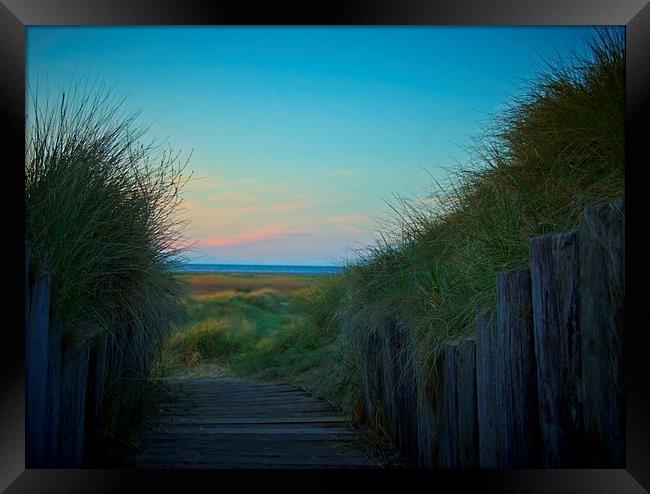  Prestatyn Path With A View Framed Print by pristine_ images