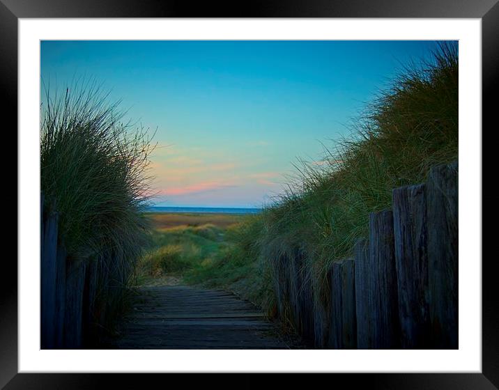  Prestatyn Path With A View Framed Mounted Print by pristine_ images