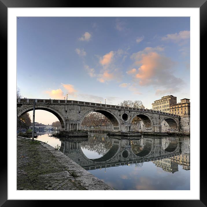 Rome by the Tevere Framed Mounted Print by Luigi Scuderi