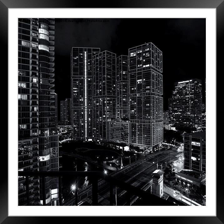  Miami downtown Framed Mounted Print by Luigi Scuderi