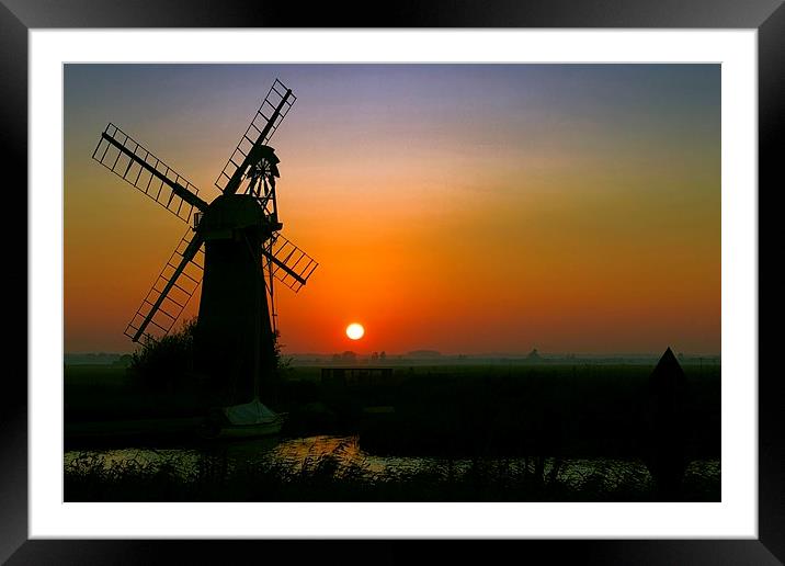  St. Benet's Sunset Framed Mounted Print by Broadland Photography