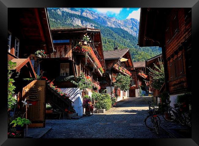  Alpine Houses Framed Print by Broadland Photography