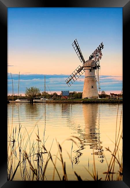  Evening in Thurne Framed Print by Broadland Photography