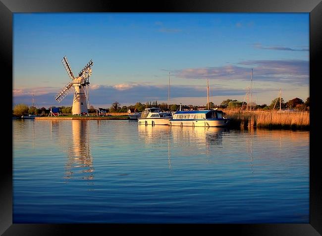  Evening on the River Thurne Framed Print by Broadland Photography