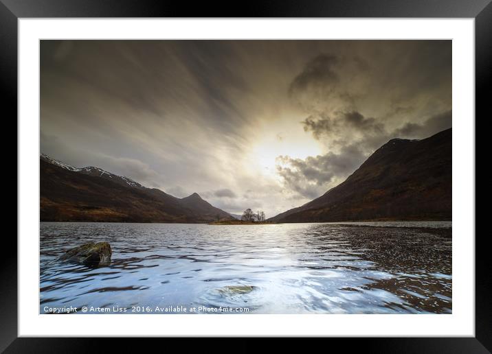 Kinlochleven, Scotland, sunset Framed Mounted Print by Artem Liss