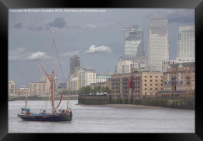  The Thames Barge Gladys Framed Print by Michael Chandler