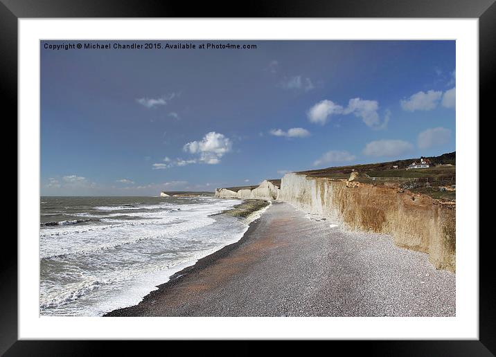  From Birling Gap to Cuckmere Haven, the Seven Sis Framed Mounted Print by Michael Chandler