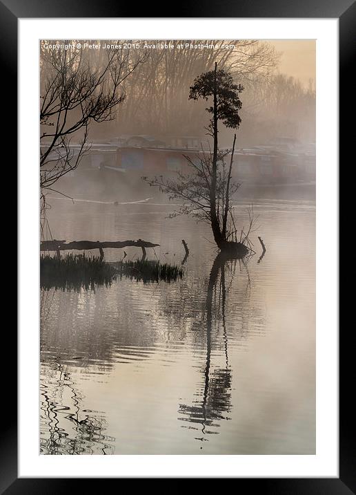  Grand Union Canal dawn Framed Mounted Print by Peter Jones