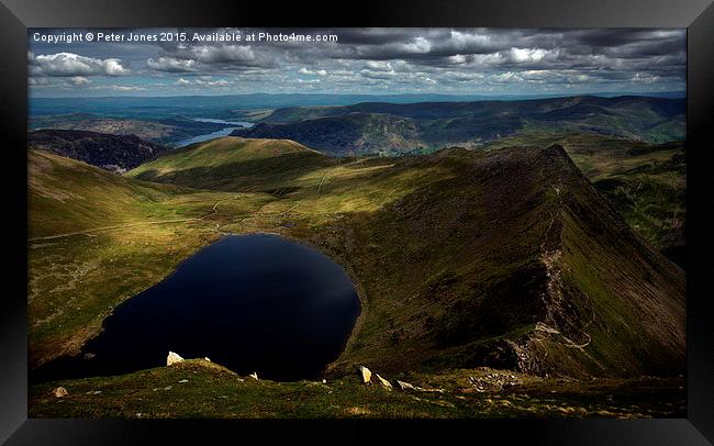  View from the summit of Helvellyn Framed Print by Peter Jones