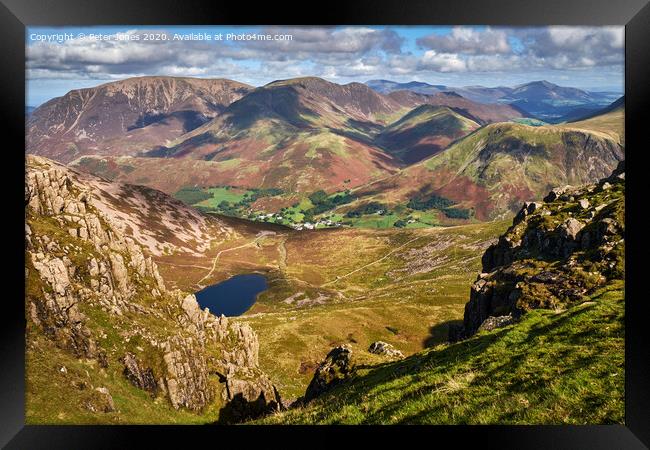 Lake District Landscape Framed Print by Peter Jones