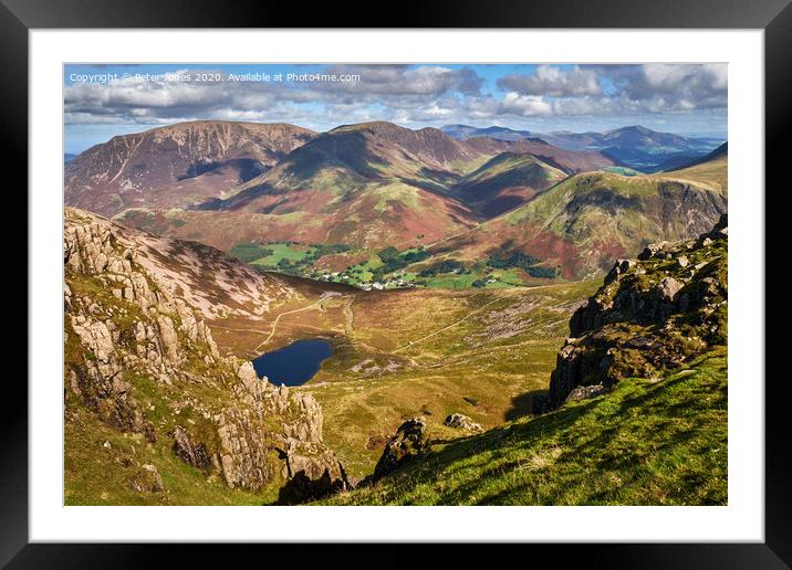 Lake District Landscape Framed Mounted Print by Peter Jones