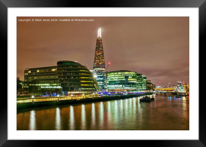 The Shard and City Hall Framed Mounted Print by Peter Jones