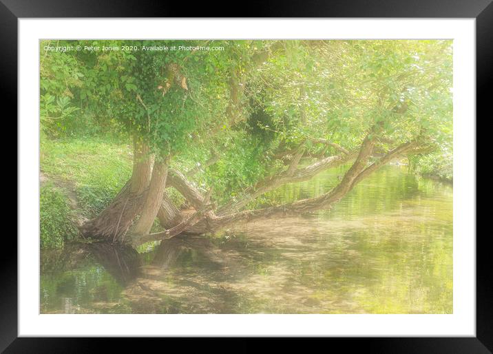 River Wye, High Wycombe, Bucks. one Summer Framed Mounted Print by Peter Jones