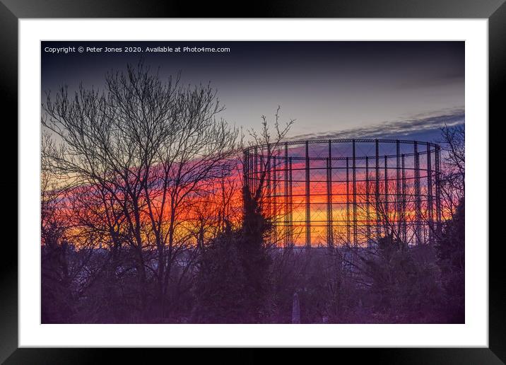 Sunset afterglow Framed Mounted Print by Peter Jones