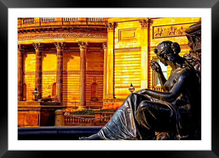 A digitally converted painting of The Steble Fount Framed Mounted Print by ken biggs