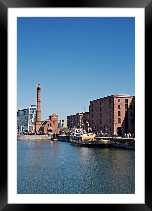 View of Liverpool's historic waterfront Framed Mounted Print by ken biggs