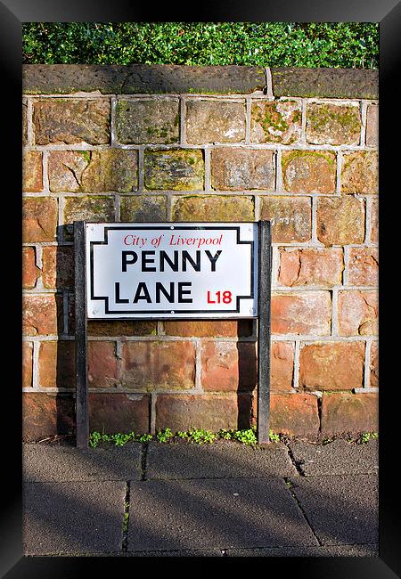 Penny Lane, Liverpool, UK Framed Print by ken biggs