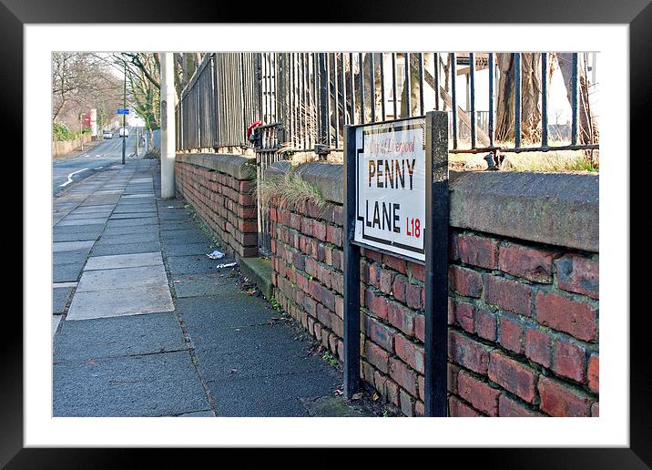 Penny Lane, Liverpool, UK Framed Mounted Print by ken biggs