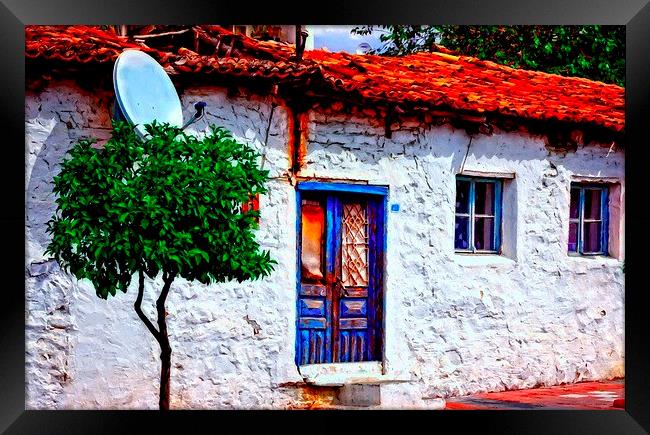 Turkish village house Framed Print by ken biggs
