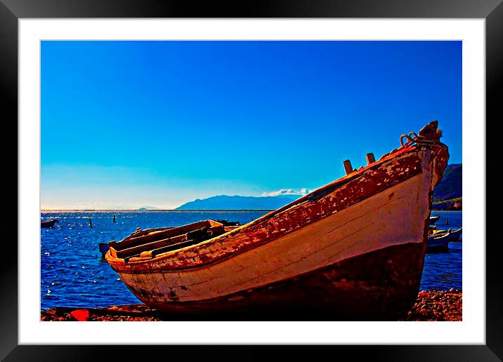  Bafa Lake in Turkey Framed Mounted Print by ken biggs