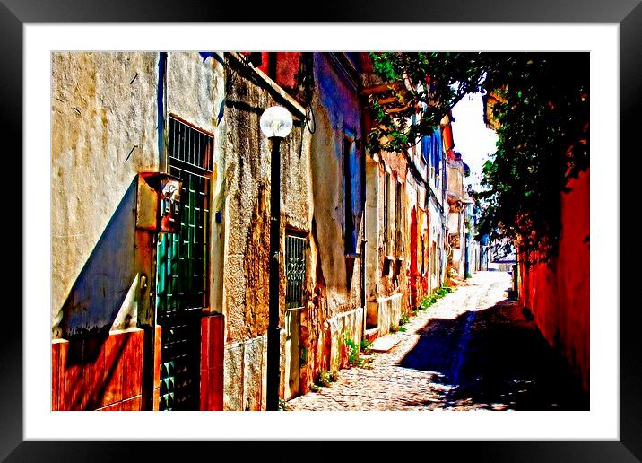 Turkish village street scene Framed Mounted Print by ken biggs