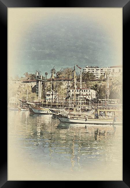 Kaleici harbour Antalya Turkey Framed Print by ken biggs