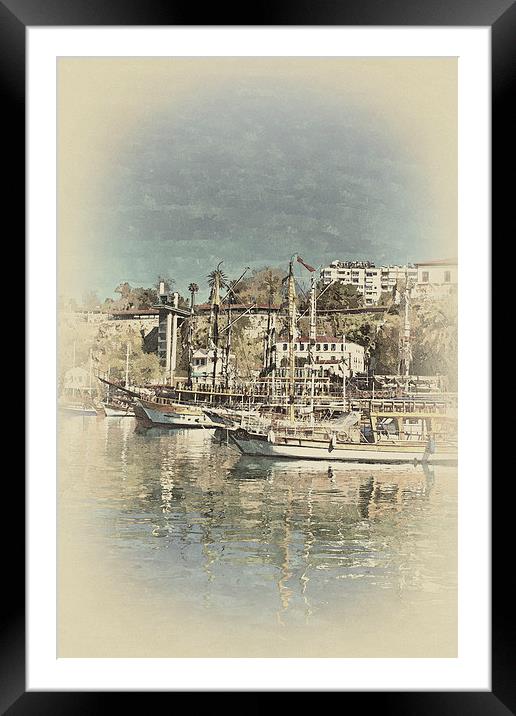 Kaleici harbour Antalya Turkey Framed Mounted Print by ken biggs