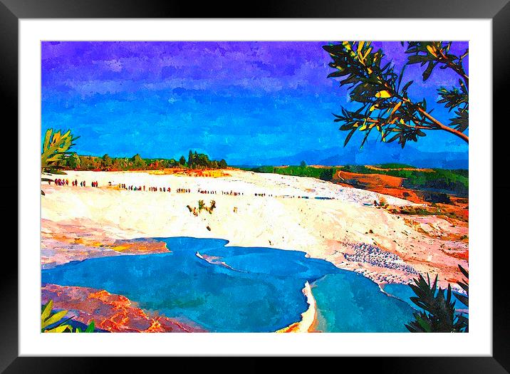 Pamukkale Turkey Framed Mounted Print by ken biggs