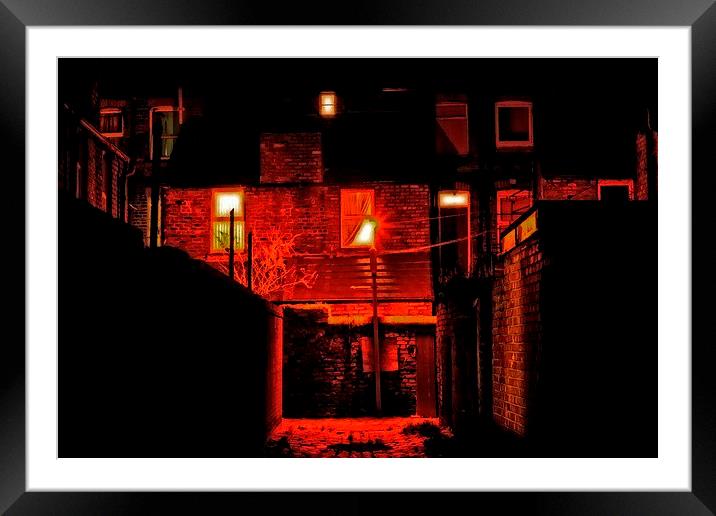 cobbled back streets of Liverpool UK Framed Mounted Print by ken biggs