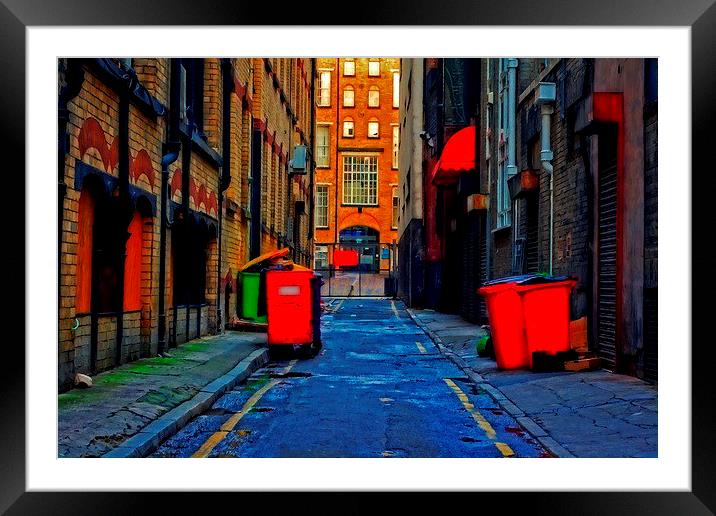 back streets of inner city Liverpool Framed Mounted Print by ken biggs