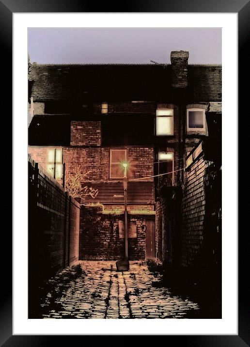 cobbled back streets of Liverpool UK Framed Mounted Print by ken biggs