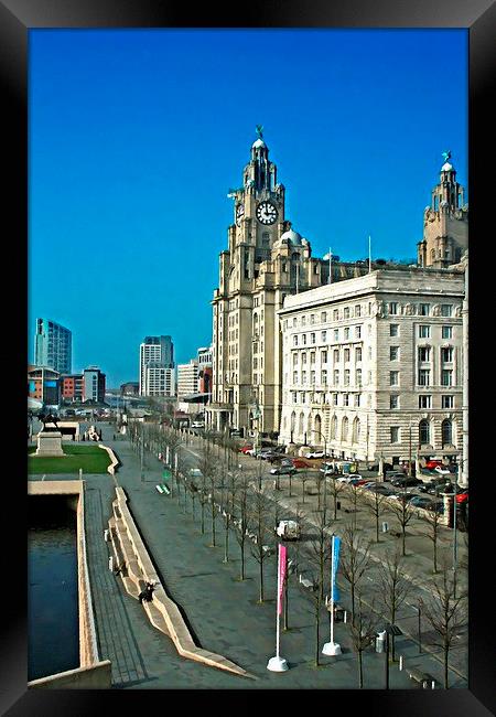  Liverpool waterfront buildings Framed Print by ken biggs