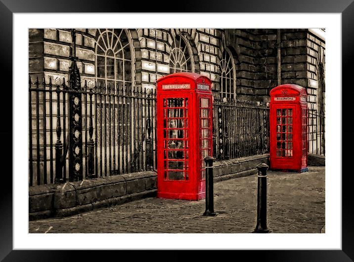 classic british red telephone booths Framed Mounted Print by ken biggs