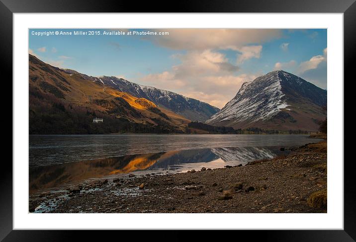  Buttermere Winter Framed Mounted Print by Anne Miller