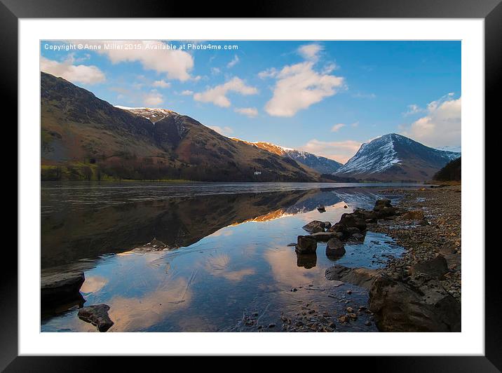  Frozen Buttermere Framed Mounted Print by Anne Miller