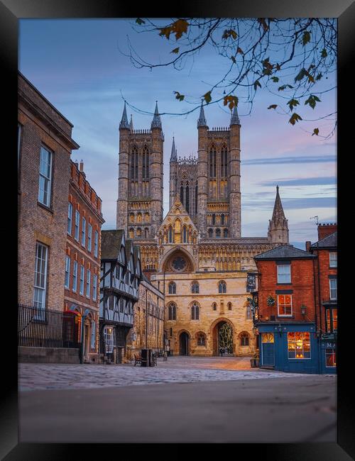 Lincoln Cathedral - sunrise  Framed Print by Andrew Scott