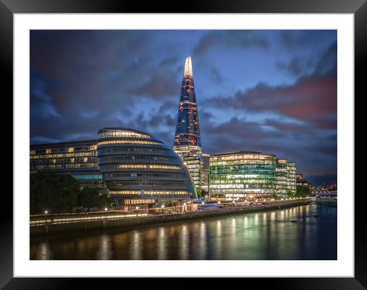 The Shard at night Framed Mounted Print by Andrew Scott