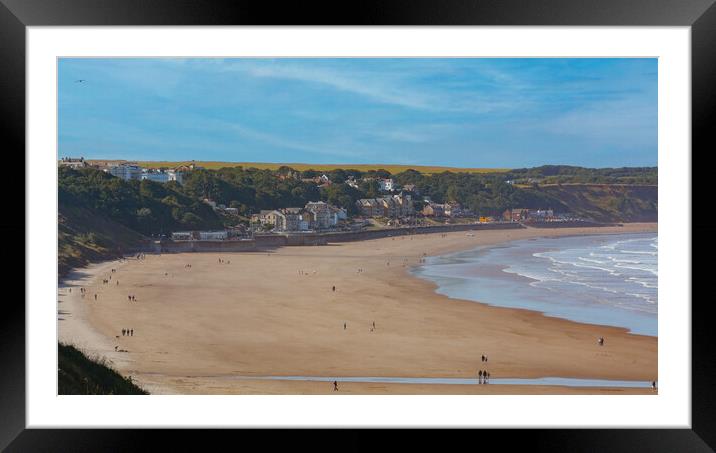 Filey Beach and the seas Framed Mounted Print by Andrew Scott