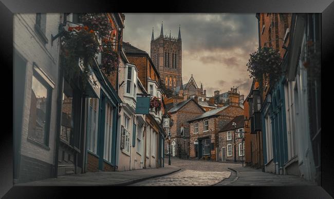 Moody Lincoln Cathedral  Framed Print by Andrew Scott