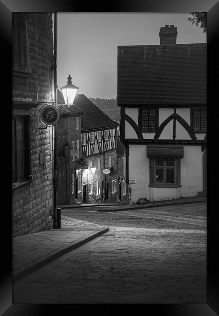 Looking down Steep Hill Lincoln  Framed Print by Andrew Scott
