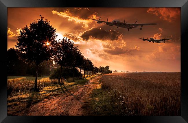 AVRO Lancaster sisters Vera and Thumper Framed Print by Andrew Scott