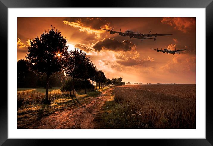 AVRO Lancaster sisters Vera and Thumper Framed Mounted Print by Andrew Scott