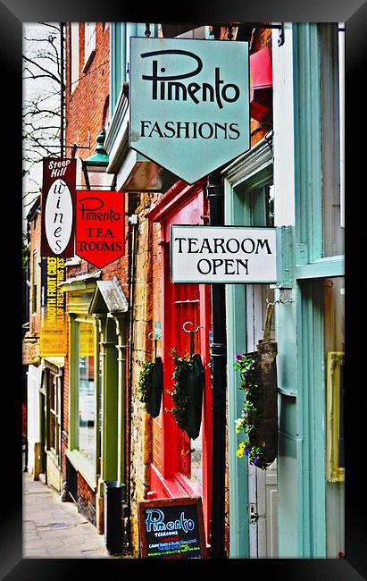  Tea Rooms, Lincoln, Steep Hill Framed Print by Andrew Scott