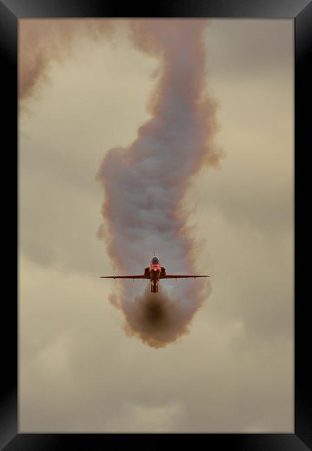 RAF Red Arrow - head on Framed Print by Andrew Scott