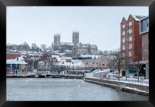 Lincoln in the snow Framed Print by Andrew Scott
