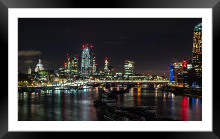 The London Skyline Framed Mounted Print by Andrew Scott