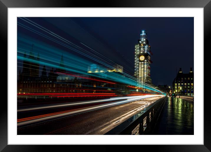 Big Ben and the rush hour Framed Mounted Print by Andrew Scott